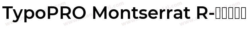 TypoPRO Montserrat R字体转换